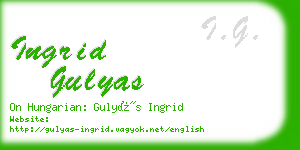 ingrid gulyas business card